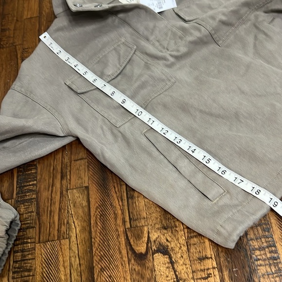 Upwest Cropped Ecohemp Twill Jacket Taupe Tan Hemp and recycled polyester small - Picture 11 of 16